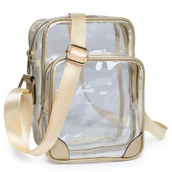 See Thru Multi Compartment Crossbody Bag