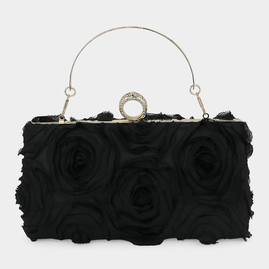 Flowered-leaf clutch/crossbody