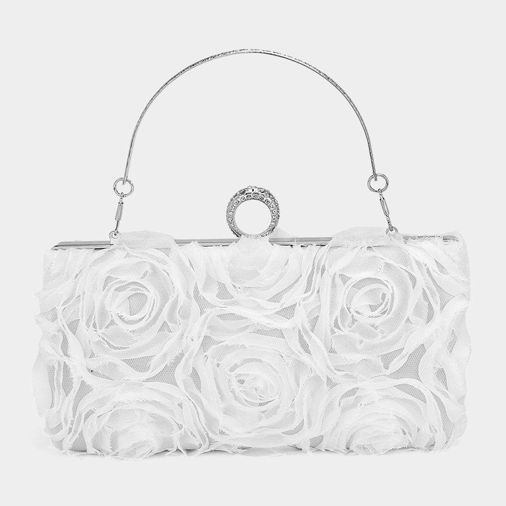 Flowered-leaf clutch/crossbody